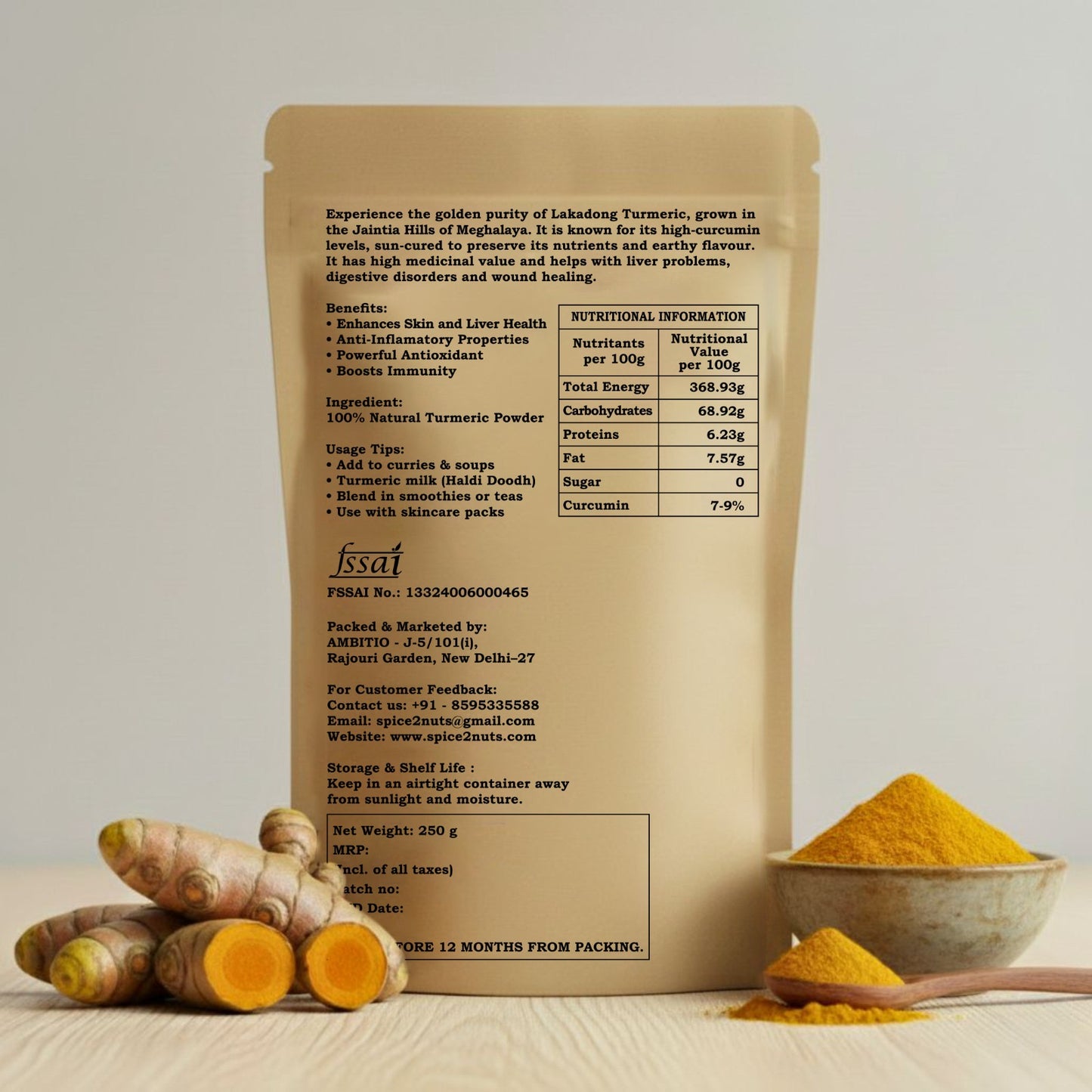 Lakadong Turmeric (250 g)
