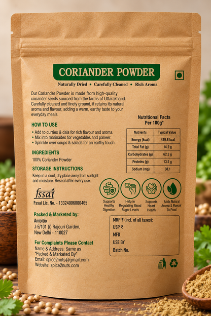 Coriander Powder (200 g) - Sourced from Uttarakhand
