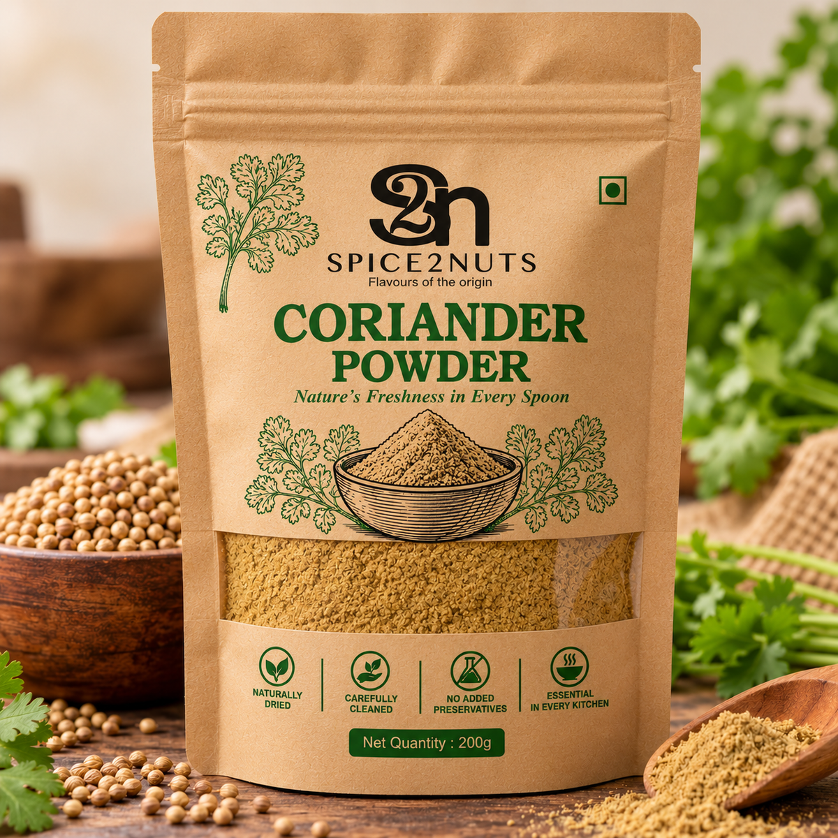 Coriander Powder (200 g) - Sourced from Uttarakhand