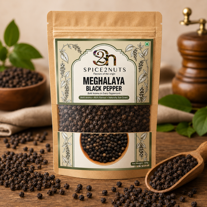 Black Pepper Whole From Meghalaya - 100g